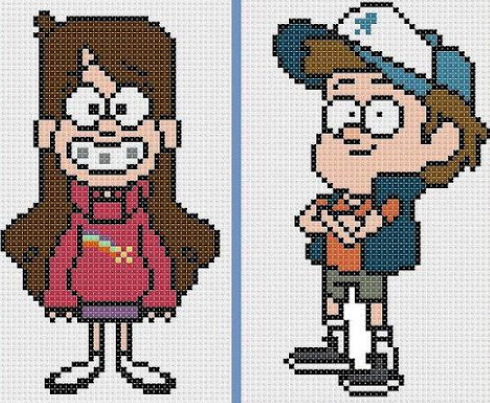 Zeichnungen von Charakteren aus Spielen, Cartoons, Anime nach Zellen