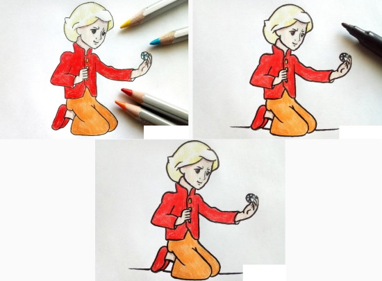 Bleistiftzeichnung Schneekönigin, Kai, Gerda Schritt für Schritt für Kinder zum Märchen