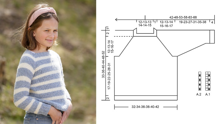 Strickpullover für Mädchen. Schnittmuster mit Beschreibungen, die besten Modelle mit Rundpasse, Halsausschnitt, Raglan-Oberteil
