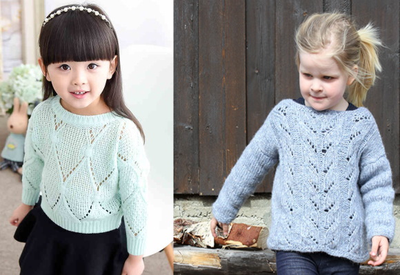 Strickpullover für Mädchen. Schnittmuster mit Beschreibungen, die besten Modelle mit Rundpasse, Halsausschnitt, Raglan-Oberteil
