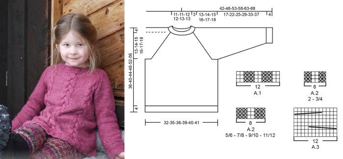 Strickpullover für Mädchen. Schnittmuster mit Beschreibungen, die besten Modelle mit Rundpasse, Halsausschnitt, Raglan-Oberteil