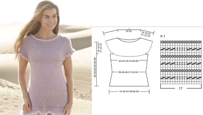Strickblusen für Damen mit Stricknadeln mit Mustern, Sommer, aus Baumwolle