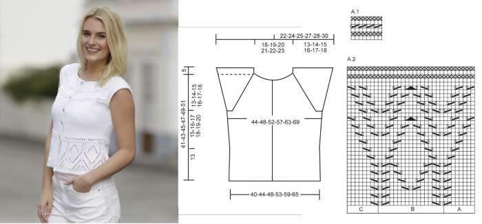 Strickblusen für Damen mit Stricknadeln mit Mustern, Sommer, aus Baumwolle