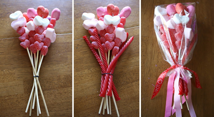 DIY-Sträuße aus Marshmallows und Marmelade. Foto, Meisterkurse