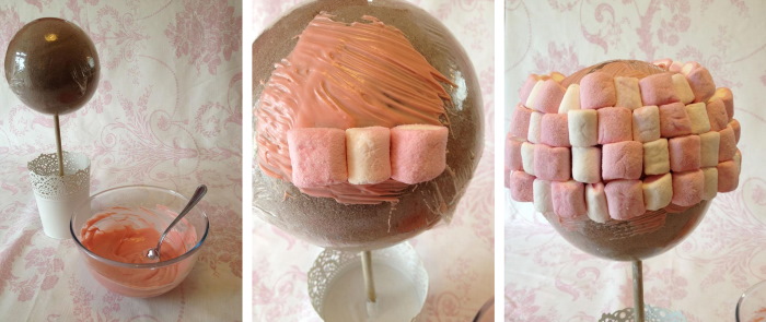 DIY-Sträuße aus Marshmallows und Marmelade. Foto, Meisterkurse