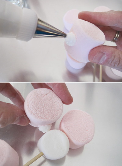 DIY-Sträuße aus Marshmallows und Marmelade. Foto, Meisterkurse