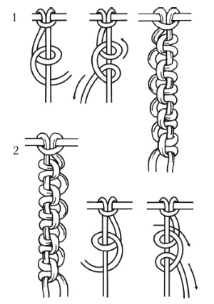 Makramee für Anfänger. Muster zum Weben von Armbändern, Knoten, Paneelen, Blumentöpfen, Tieren, Taschen