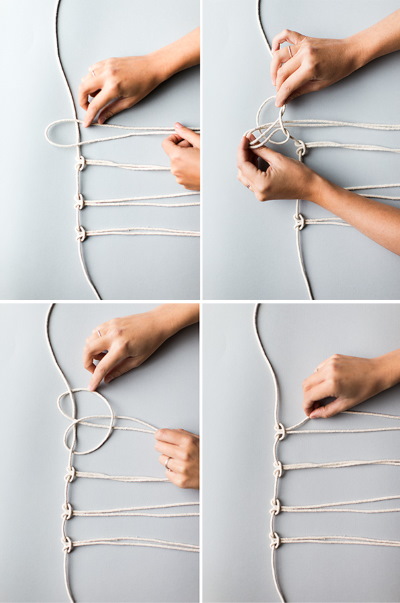 Makramee für Anfänger. Muster zum Weben von Armbändern, Knoten, Paneelen, Blumentöpfen, Tieren, Taschen