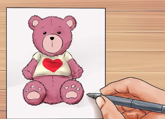 Teddybär, Schritt für Schritt Bleistiftzeichnung für Anfänger