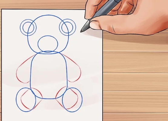 Teddybär, Schritt für Schritt Bleistiftzeichnung für Anfänger