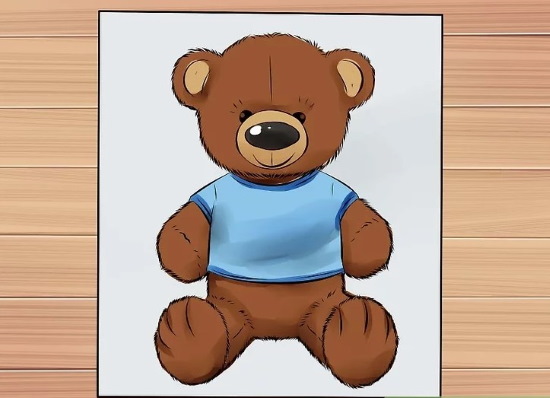 Teddybär, Schritt für Schritt Bleistiftzeichnung für Anfänger