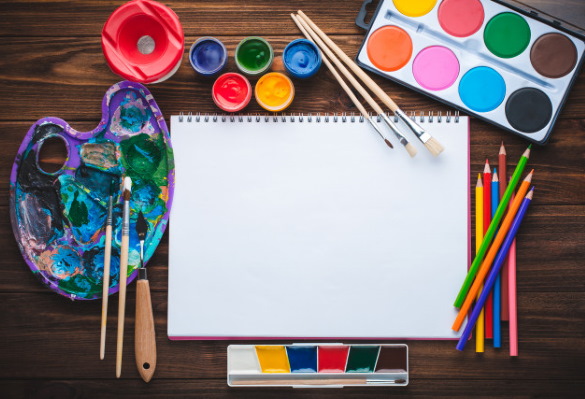 Schafe - Zeichnung für Kinder mit Bleistift, Farben