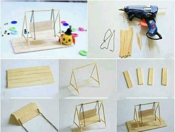 Basteln mit Eisstielen für Kinder. Fotos, Meisterkurse, Diagramme