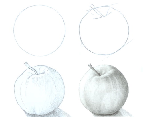 Skizzen zum Nachzeichnen mit Bleistift, Aquarell, Markern für Anfänger im Skizzenbuch