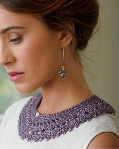 Kragen mit der Häkelnadel stricken. Schemata und Beschreibungen, Meisterkurse für Anfänger