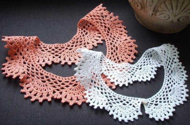 Kragen mit der Häkelnadel stricken. Schemata und Beschreibungen, Meisterkurse für Anfänger