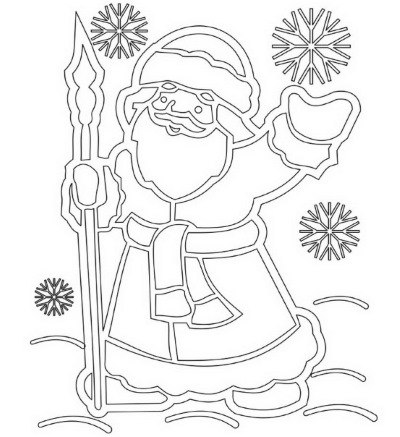 Neujahrsausschnitte. Vorlagen für Fenster: Mäuse, Bälle, Nu Pogodi, Eulen, Schneeflocken, Weihnachtsmann, Zeichentrickfiguren