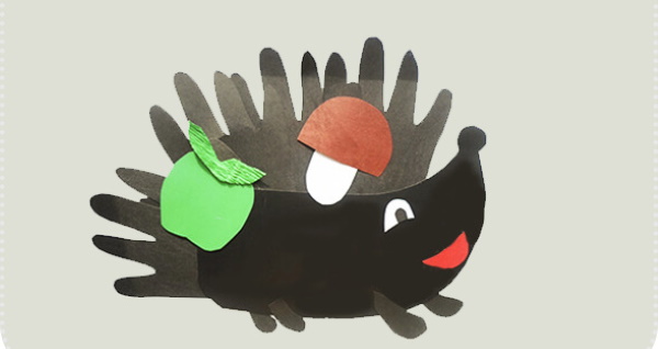 Palmenapplikationen aus farbigem Papier für Kinder: Herbstbaum, Igel, Pfau, Blumen