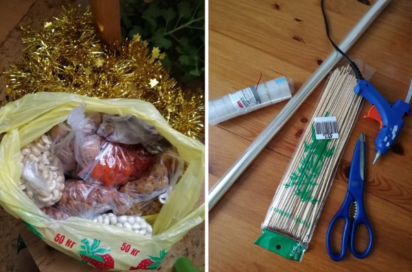 Sträuße aus Nüssen und Trockenfrüchten. DIY-Meisterkurse für Anfänger Schritt für Schritt