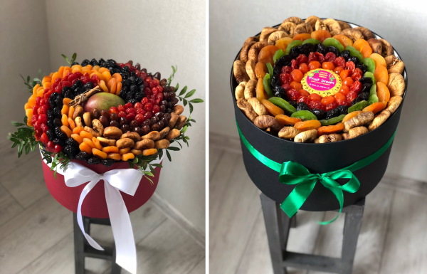 Sträuße aus Nüssen und Trockenfrüchten. DIY-Meisterkurse für Anfänger Schritt für Schritt