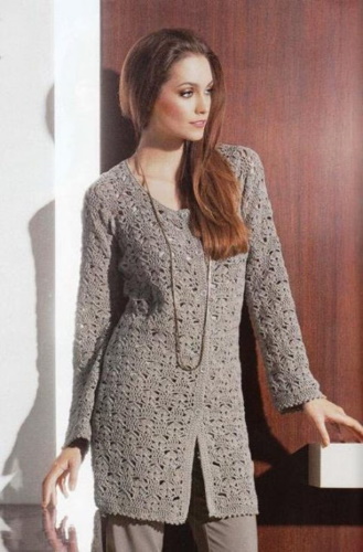 Häkel-Cardigan für Damen. Schnittmuster und Beschreibungen für Sommer, Herbst, Winter, für Übergrößen