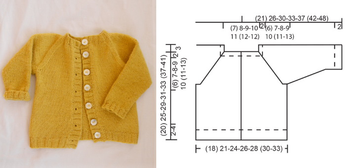 Gestrickte Bluse für Neugeborene 0-1-2-3-4-5-6 Monate. Schemata, Beschreibung für Anfänger