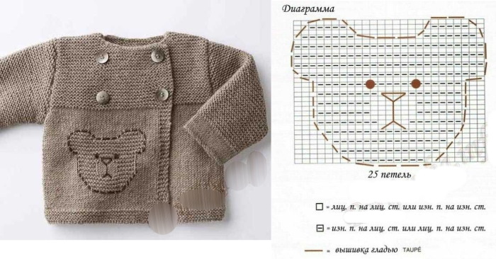 Gestrickte Bluse für Neugeborene 0-1-2-3-4-5-6 Monate. Schemata, Beschreibung für Anfänger