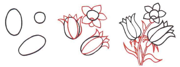 Glocke, Zeichnungen für Kinder, Blume mit Bleistift, malen Schritt für Schritt