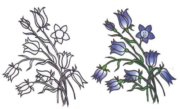 Glocke, Zeichnungen für Kinder, Blume mit Bleistift, malen Schritt für Schritt