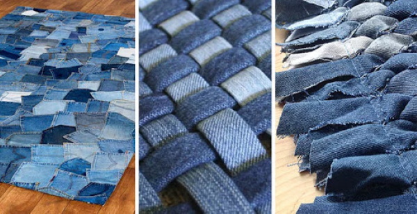 Teppiche zum Selbermachen aus alten Jeans. Meisterkurse in Häkeln, Flechten, Patchwork, Patchwork