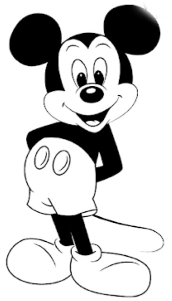 Mickey Mouse - Bleistiftzeichnung zum Nachzeichnen, Kinder, Anfänger