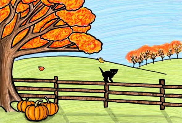 Herbstliche Bleistiftzeichnungen: Blumenstrauß, Wald, Blätter, Landschaft, Laubfall Schritt für Schritt für Kinder