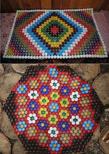 Basteln aus Plastikflaschenverschlüssen, Eimern, Sauerrahm. DIY-Schritt-für-Schritt-Diagramme