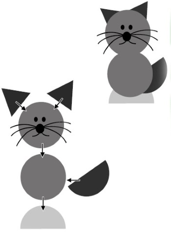 Disegni di gatti a matita, facili, carini e bellissimi, passo dopo passo, da copiare su un album da disegno, LD