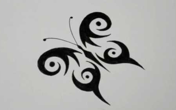 Zeichnungen im minimalistischen Stil zum Kopieren mit schwarzem Stift, Bleistift, Aquarell