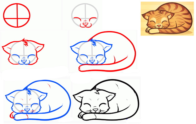 Disegno di pollo per bambini con matita da colorare per bambini con polli, gattini da una fiaba/