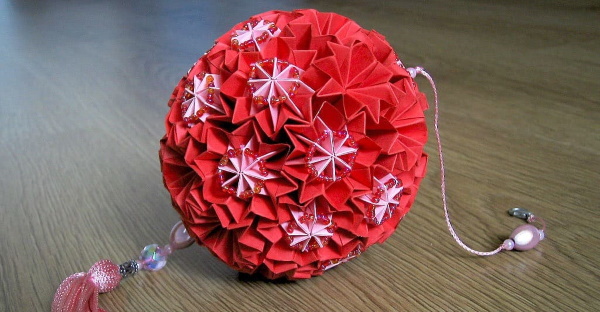 Kusudama-Kugeln aus Papier: Muster für Anfänger, einfach selbst machen