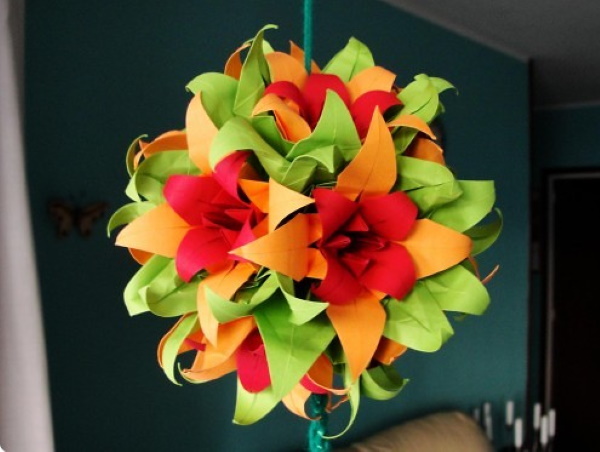 Kusudama-Kugeln aus Papier: Muster für Anfänger, einfach selbst machen