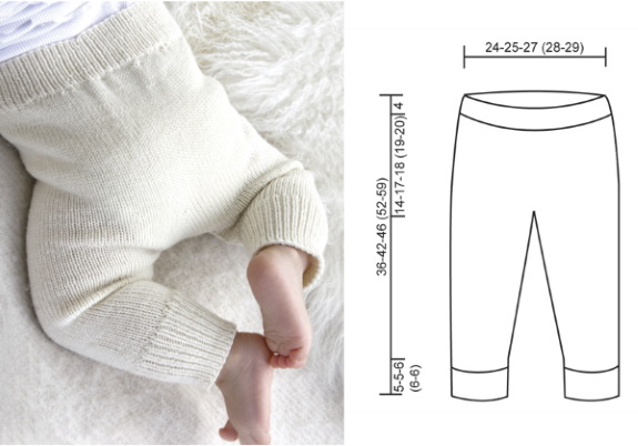 Gestrickte Hosen für Neugeborene 0-1-2-3-4-5-6 Monate. Schemata, Beschreibung für Anfänger