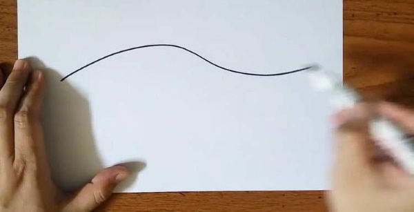 Violinschlüssel. Zeichnen für Kinder mit einem Bleistift auf einem Notensystem zum Kopieren
