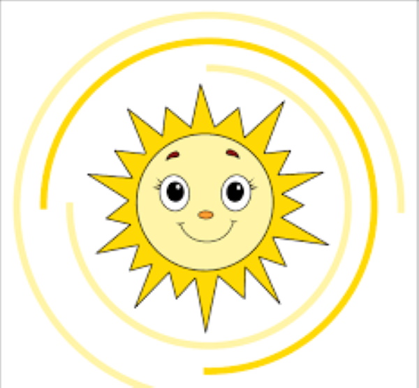 Sonne - Zeichnungen für Kinder mit Bleistift, Farben mit Strahlen, Lächeln, Gesicht, Sonnenuntergang, Sonnenaufgang