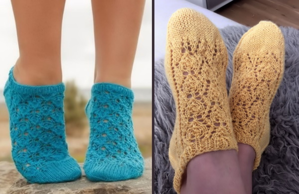 Hausschuhe mit Stricknadeln mit Beschreibung. Neuheiten für Kinder, Damen, auf 2-4 Nadeln. Meisterklassenvideo, Diagramme