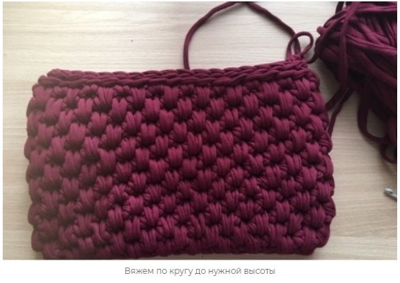Stricken aus Strickgarn mit einer Häkelnadel. Körbe, Taschen, Hausschuhe Schritt für Schritt mit Fotos