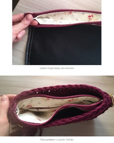 Stricken aus Strickgarn mit einer Häkelnadel. Körbe, Taschen, Hausschuhe Schritt für Schritt mit Fotos
