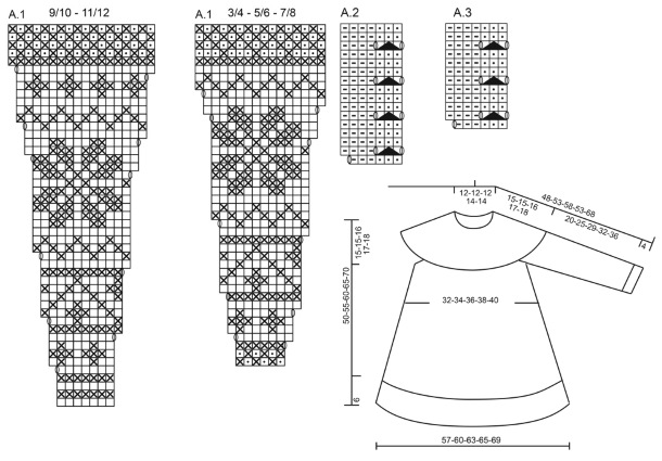 Wir stricken für Kinder mit Stricknadeln für Mädchen im Alter von 3-4 Jahren. Anleitungen, Diagramme mit Beschreibungen