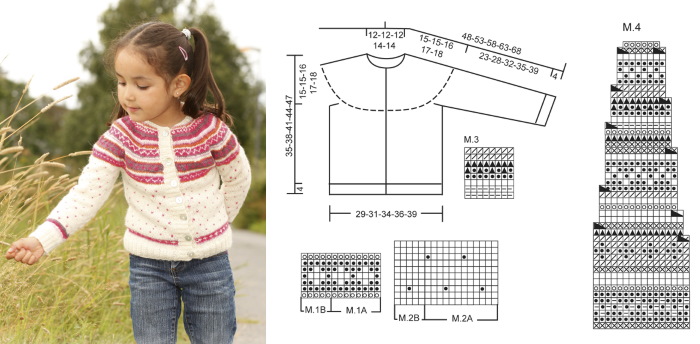 Wir stricken für Kinder mit Stricknadeln für Mädchen im Alter von 3-4 Jahren. Anleitungen, Diagramme mit Beschreibungen
