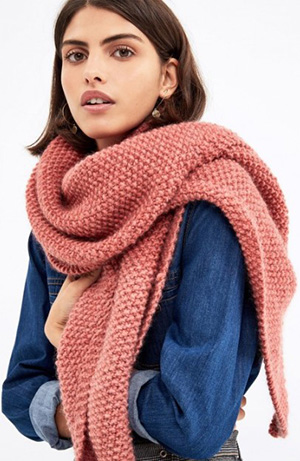 Amerikanisches elastisches Stricken. Strickmuster im Kreis für Socken, Schal, Mütze