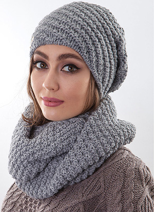 Amerikanisches elastisches Stricken. Strickmuster im Kreis für Socken, Schal, Mütze