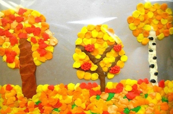 Applikationen aus Wattepads für Kinder zum Thema: Winter, Herbst, Blumen, Hase, Schneemann