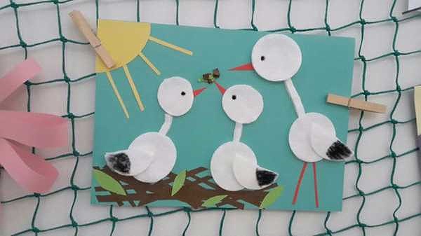 Applikationen aus Wattepads für Kinder zum Thema: Winter, Herbst, Blumen, Hase, Schneemann